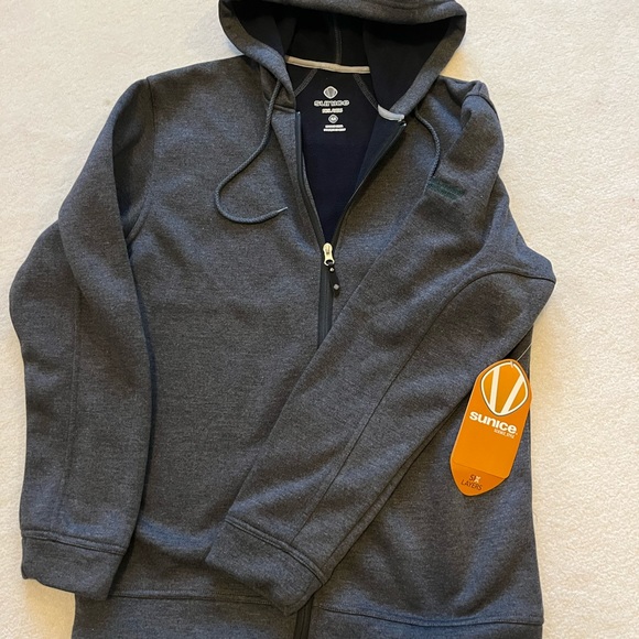 NWT: Men’s Sunice Dark Gray Zippered Hoodie. Size Medium - Picture 5 of 5